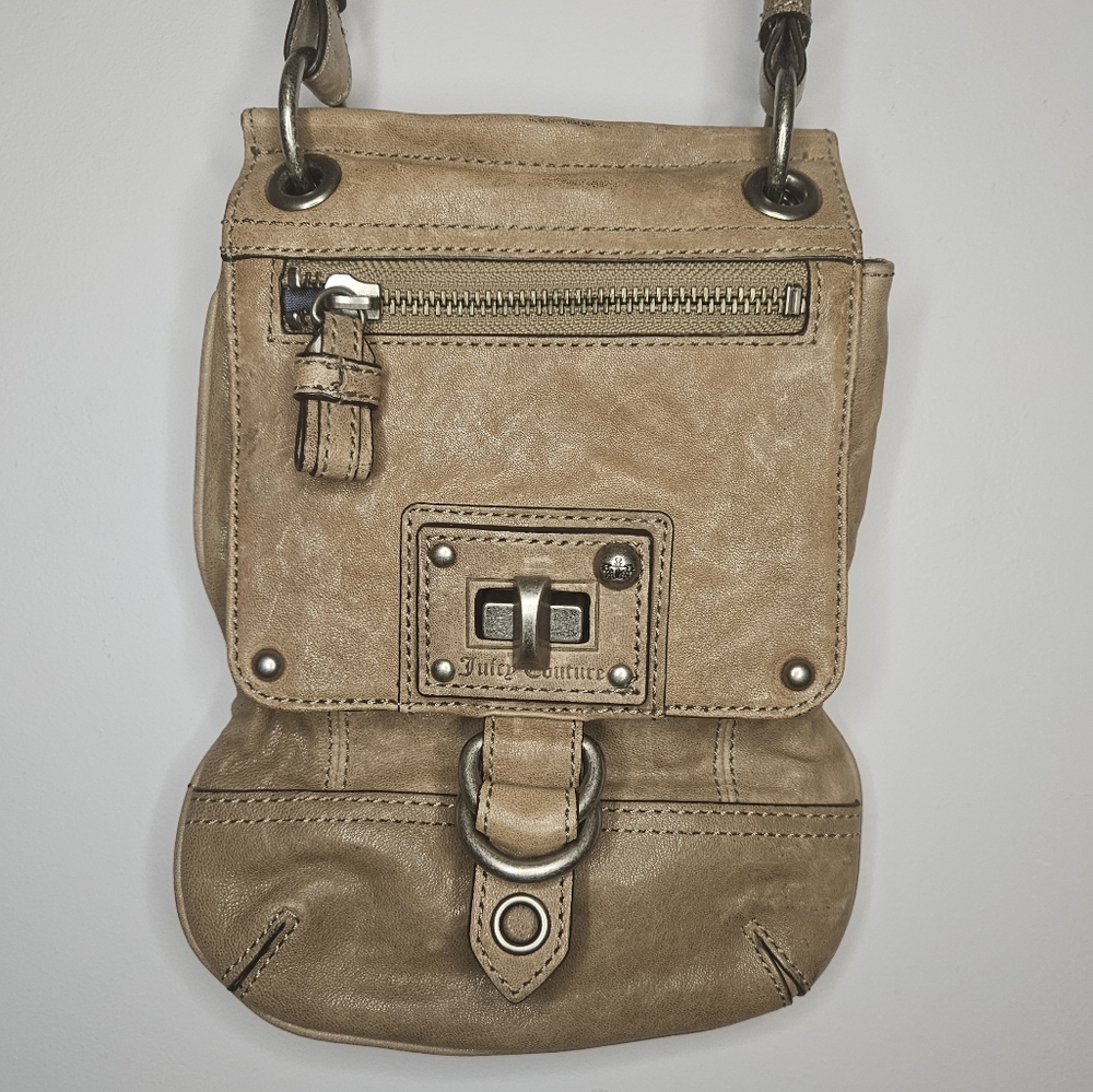Juicy Couture Small Genuine Leather Crossbody Bag